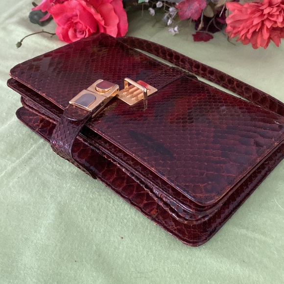 Vintage genuine python skin bag. - Picture 6 of 16